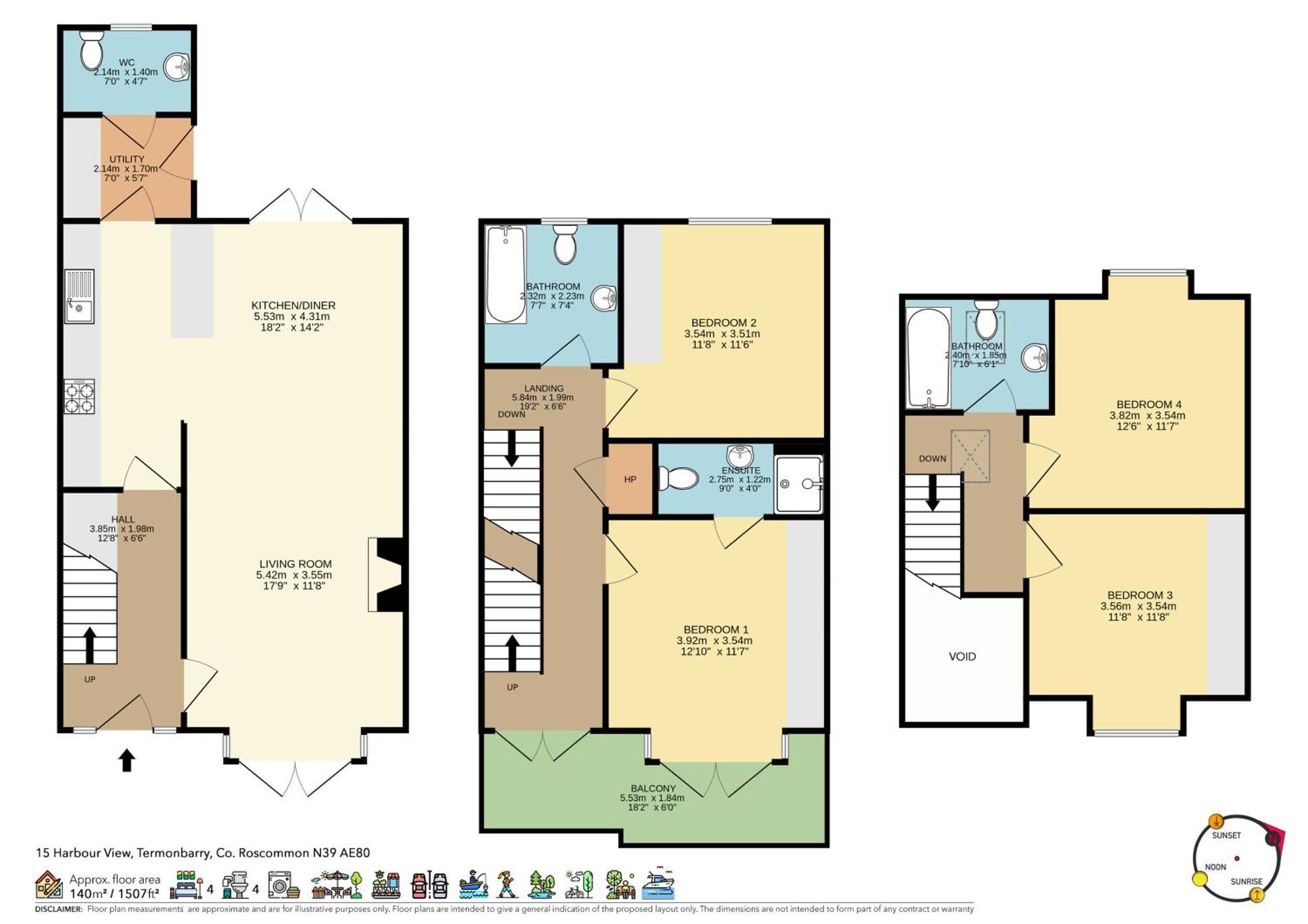 Shannonside - Stylish 5 Bed Marina Home & 40Ft Mooring Termonbarry Екстериор снимка